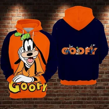 Casual Bluza z kapturem Goofy Disney, Sweterek z 3D Nadrukiem, Bluza z kapturem, Męski i Damski Sweter, Bluza