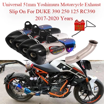 Uniwersalny 51 mm Yoshimura Motocykl Wydechu Tłumik Слипоны Dla KTM 390 DUKE 125 200 250 390 RC390 Średniego Szczebla Rury Escape Moto